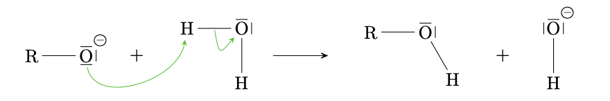 Alkoholatbildung
